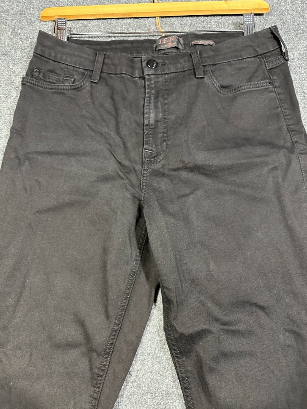 Jen7 by 7 For All Mankind Jeans Womens 12 Black Stretch Petite Ankle Skinny - Picture 3 of 9